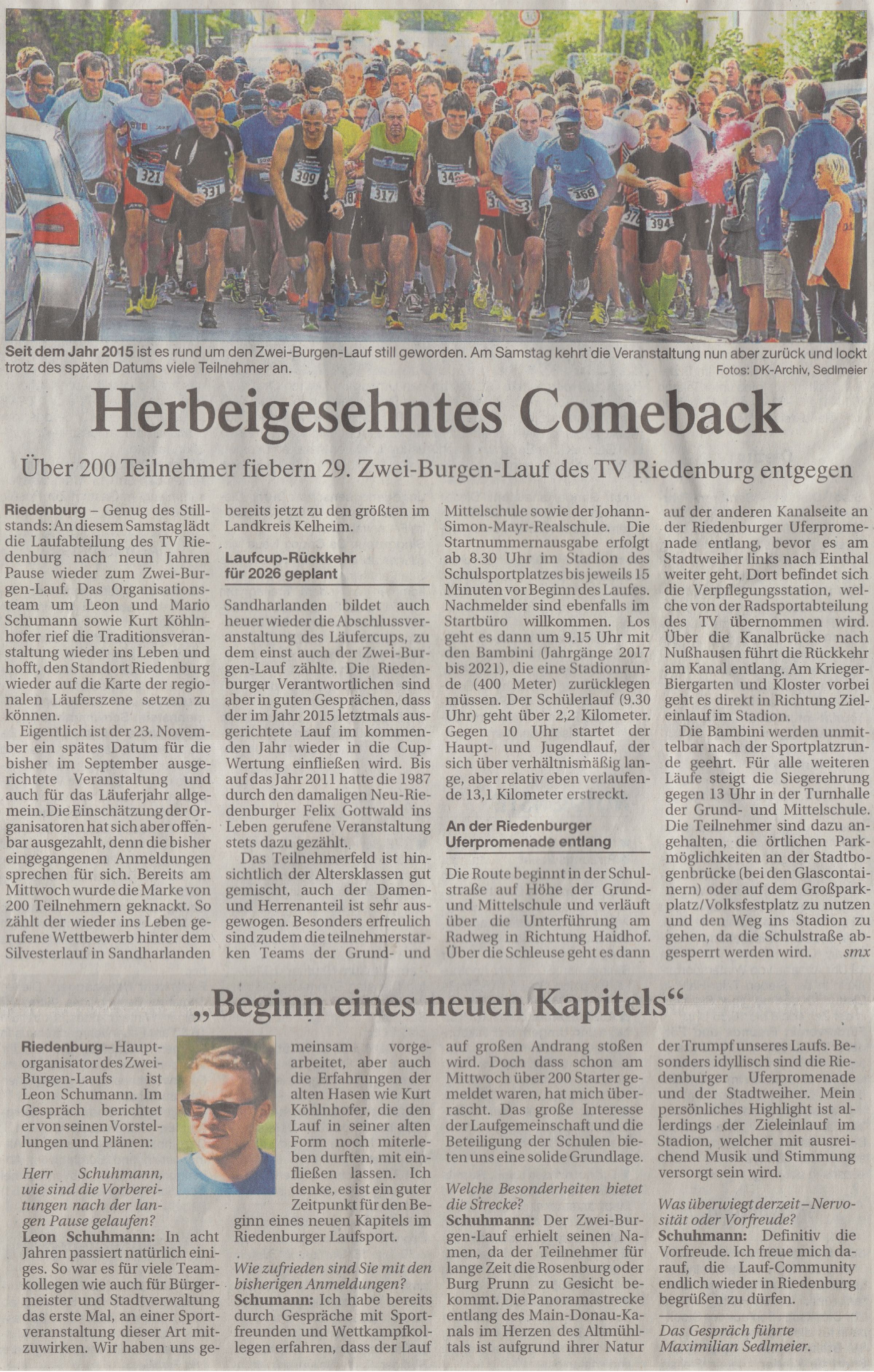 Donaukurier vom 22. November 2024